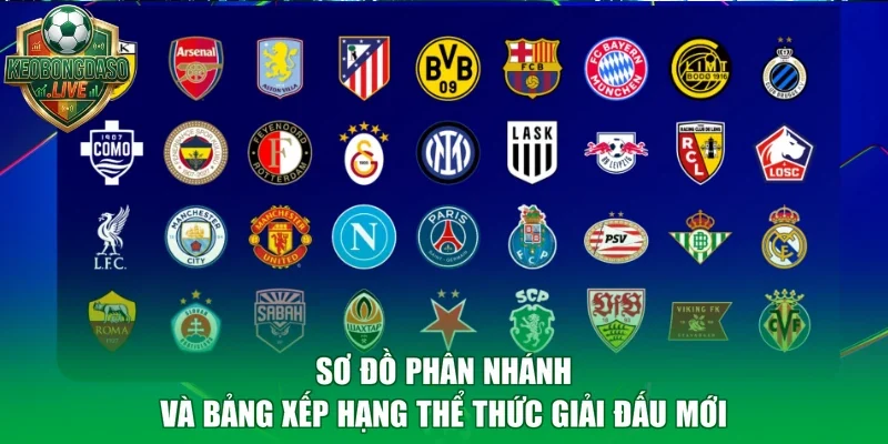 Sơ đồ phân nhánh và bảng xếp hạng thể thức giải đấu mới